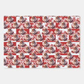 Feestelijke Kerst Afro-Amerikaanse Zwarte Kerstman Inpakpapier Vel (Voorkant 3)