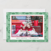 Feestelijke Kerst Ananas Ornamenten Foto Feestdagenkaart (Voorkant)