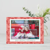 Feestelijke Kerst Ananas Ornamenten Foto Feestdagenkaart (Staand voorkant)