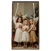 Feestelijke Kerst Angels Vakantie waterverf Klein Cadeauzakje (Voorkant)