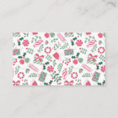 Feestelijke Kerst Baby shower Luier Raffle Informatiekaartje (Achterkant)