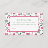 Feestelijke Kerst Baby shower Luier Raffle Informatiekaartje (Voorkant)