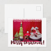 Feestelijke Kerst Baby Sulcata Tortoise met de Ker Briefkaart (Voorkant / Achterkant)