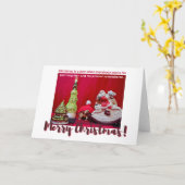 Feestelijke Kerst Baby Sulcata Tortoise met de Ker Kaart (Gele Bloem)