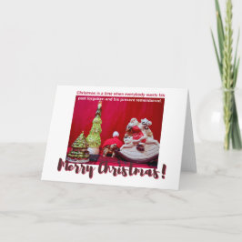 Feestelijke Kerst Baby Sulcata Tortoise met de Ker Kaart