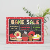Feestelijke Kerst Backverkoop op School Kaart (Staand voorkant)