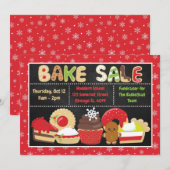 Feestelijke Kerst Backverkoop op School Kaart (Voorkant / Achterkant)