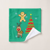 feestelijke kerst bad handdoek (Wasdoekje)