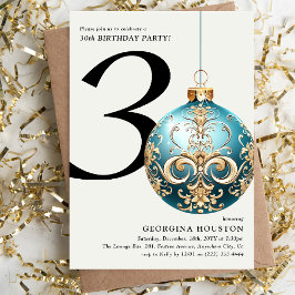Feestelijke Kerst Bal 30e Verjaardagsfeest Kaart