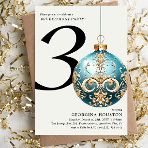 Feestelijke Kerst Bal 30e Verjaardagsfeest Kaart