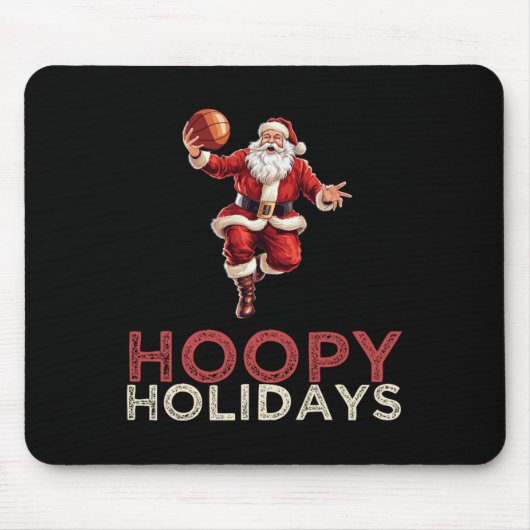 Feestelijke Kerst Basketbal Santa 1 Muismat (Voorkant)