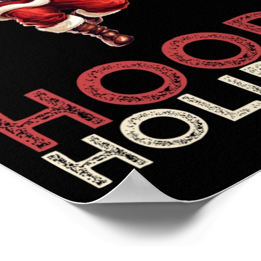 Feestelijke Kerst Basketbal Santa 1 Poster (Hoek)