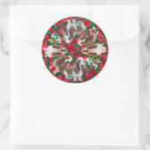 Feestelijke Kerst Basset Hound Stickers (Tas)