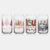 Feestelijke kerst bedrukte blikglazen blikvorm glas (Achterkant)