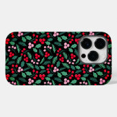 Feestelijke kerst Berry Delight naadloos patroon Case-Mate iPhone Case (Achterkant (horizontaal))