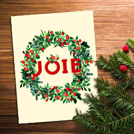 Feestelijke Kerst Berry Krans Joy Briefkaart