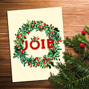 Feestelijke Kerst Berry Krans Joy Briefkaart