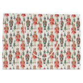 Feestelijke kerst betegelde notenkraker waterverf groot cadeauzakje (Achterkant)