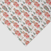 Feestelijke kerst betegelde notenkraker waterverf tissuepapier (Detail)