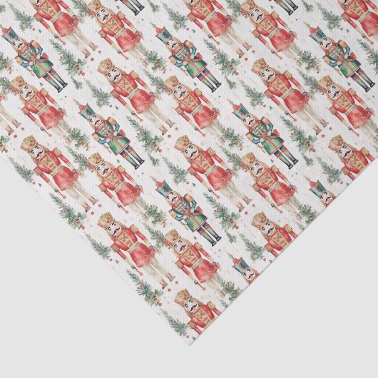 Feestelijke kerst betegelde notenkraker waterverf tissuepapier (Detail)