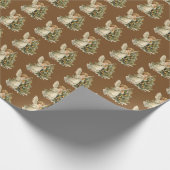 Feestelijke kerst betegelde waterverf Angels Cadeaupapier (Hoek)