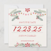 Feestelijke Kerst Bewaar de datumkaarten Save The Date (Voorkant)