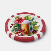 Feestelijke kerst bier gratis drink poker chips (Enkel)