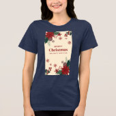 Feestelijke Kerst Bloem T-shirt – Bring Holiday (Voorkant)