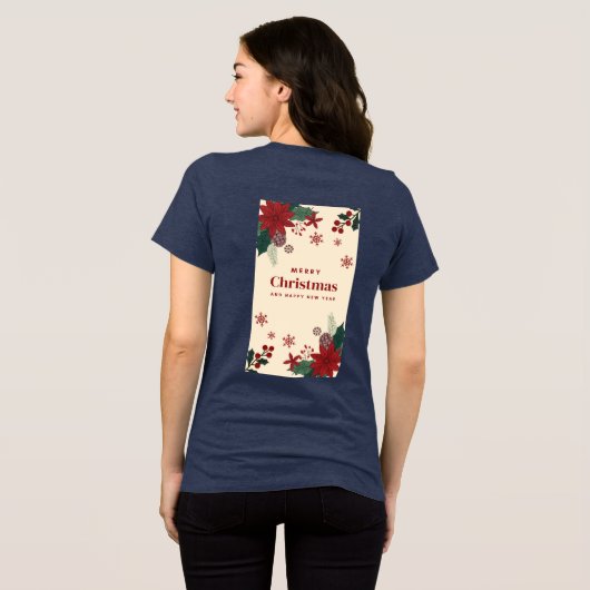 Feestelijke Kerst Bloem T-shirt – Bring Holiday (Achterkant volledig)