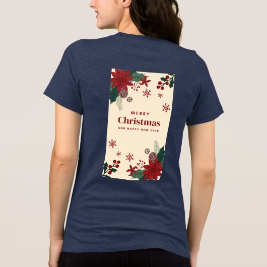 Feestelijke Kerst Bloem T-shirt – Bring Holiday (Achterkant)
