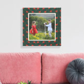 Feestelijke Kerst Bloemen Lijst | Aangepaste foto Canvas Afdruk (Insitu (Woonkamer))