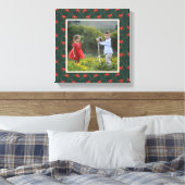 Feestelijke Kerst Bloemen Lijst | Aangepaste foto Canvas Afdruk (Insitu (Slaapkamer))
