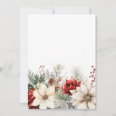 Feestelijke Kerst Bloemstukken Bruidsdiner Kaart (Achterkant)