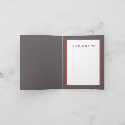 Feestelijke Kerst boerderij koe Voeg sentiment toe Feestdagen Kaart (Binnen)