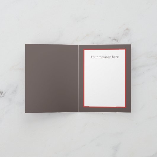 Feestelijke Kerst boerderij koe Voeg sentiment toe Feestdagen Kaart (Binnen)