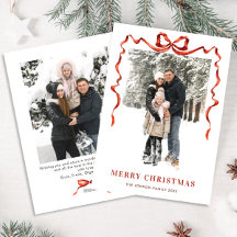 Feestelijke Kerst Boho Red Bow Ribbon 2 Foto