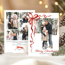 Feestelijke Kerst Boho Red Bow Ribbon 5 Foto