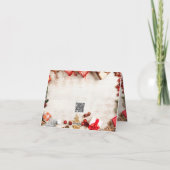 Feestelijke Kerst Briefkaart Stijl Groeten Kaart (Achterkant)