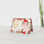 Feestelijke Kerst Briefkaart Stijl Groeten Kaart (Voorkant)