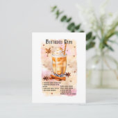 Feestelijke kerst Buttered rum recept Feestdagenkaart (Staand voorkant)