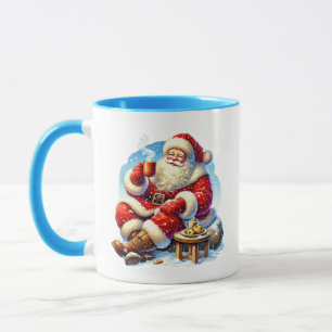 Feestelijke Kerst Cacao Santa add monogram Mok