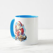 Feestelijke Kerst Cacao Santa add monogram Mok (Voorkant links)