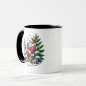 Feestelijke Kerst cacao Santa add monogram Mok (Voorkant links)