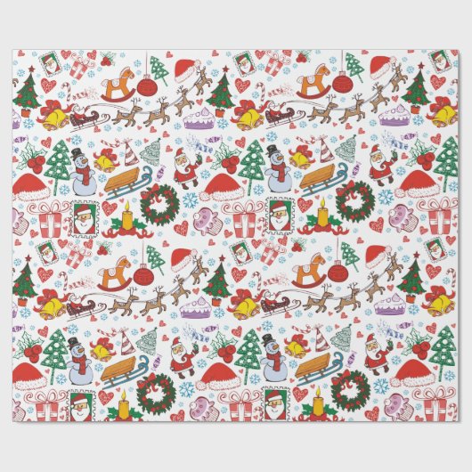 Feestelijke Kerst  Cadeaupapier (Vlak)