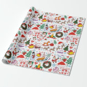 Feestelijke Kerst  Cadeaupapier (Uitgerold)
