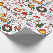 Feestelijke Kerst  Cadeaupapier (Hoek)