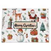 Feestelijke Kerst Cadeautas Fantasievol (Voorkant)