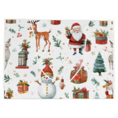 Feestelijke Kerst Cadeautas Fantasievol (Achterkant)