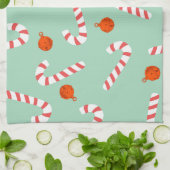 Feestelijke Kerst Candy Cane Keuken Handdoek (Gevouwen)