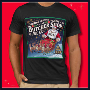 Feestelijke Kerst Carnivoor Ketovore Keto Santa T-shirt